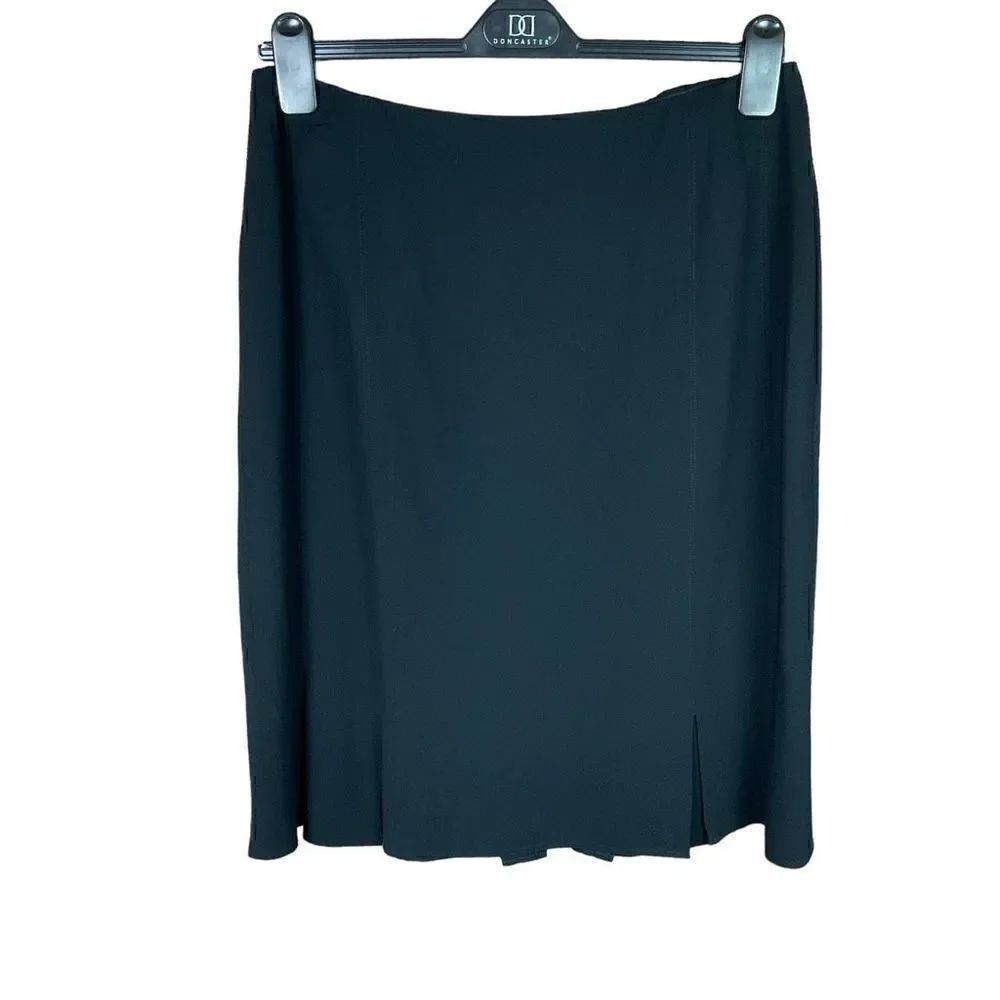 Carlisle Skirt Pleated Tulip Hem Black Back Zipper Clasp Closure Lined Women 14
